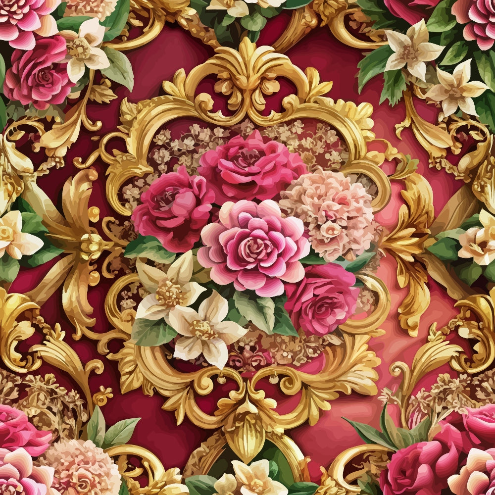 Rococo Blooms Pattern 49 Minky Fabric
