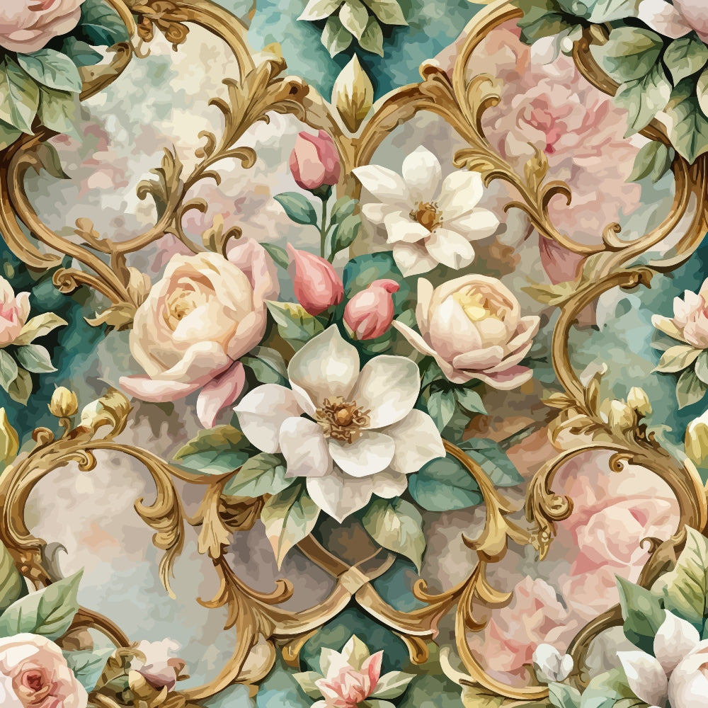 Rococo Blooms Pattern 4 Minky Fabric