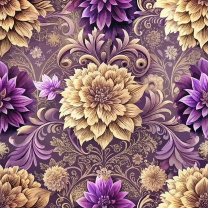 Rococo Blooms Pattern 301 Minky Fabric