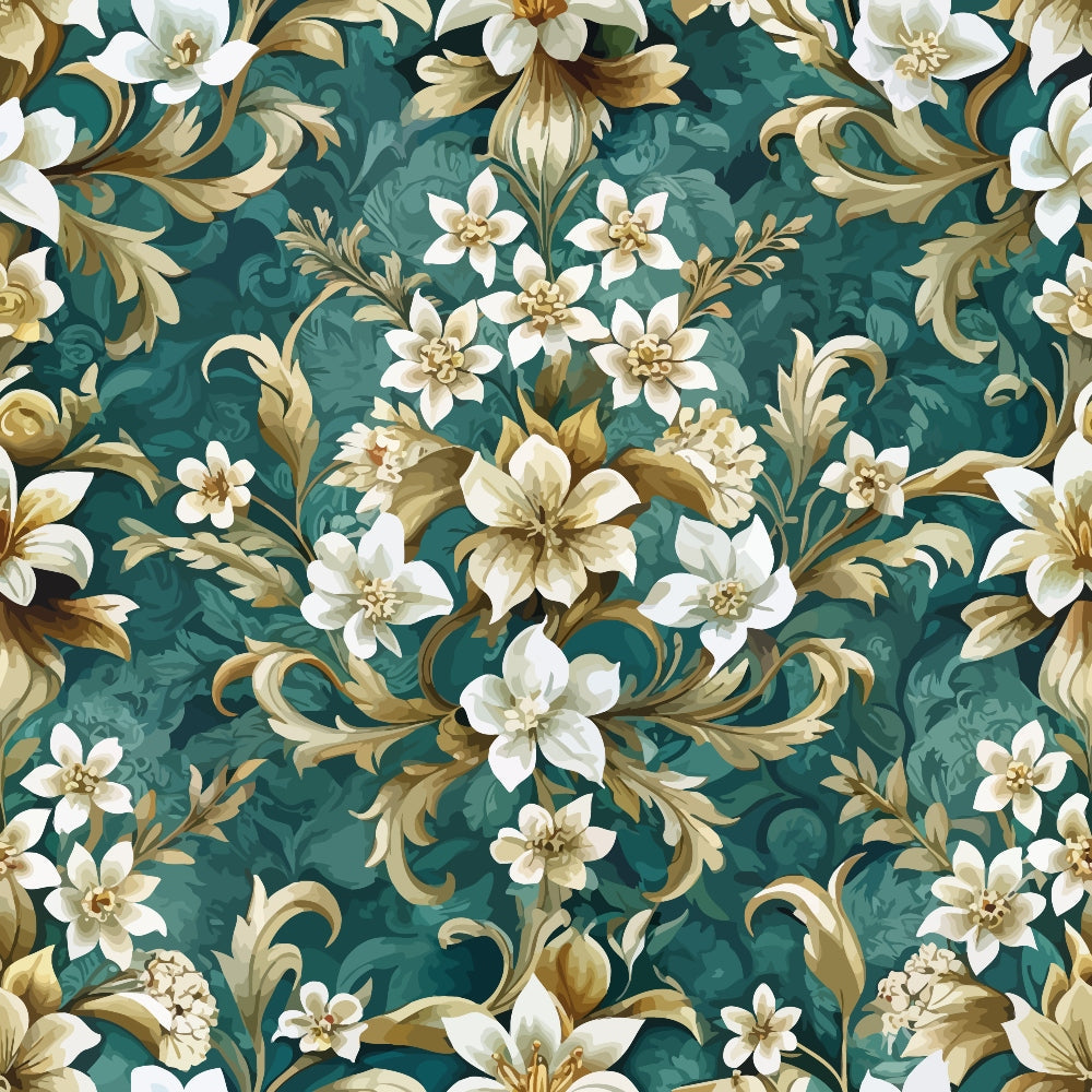 Rococo Blooms Pattern 58 Minky Fabric