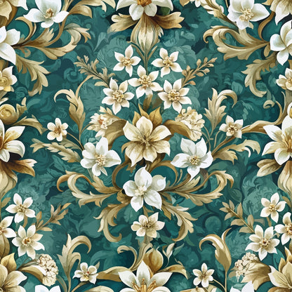 Rococo Blooms Pattern 58 Minky Fabric