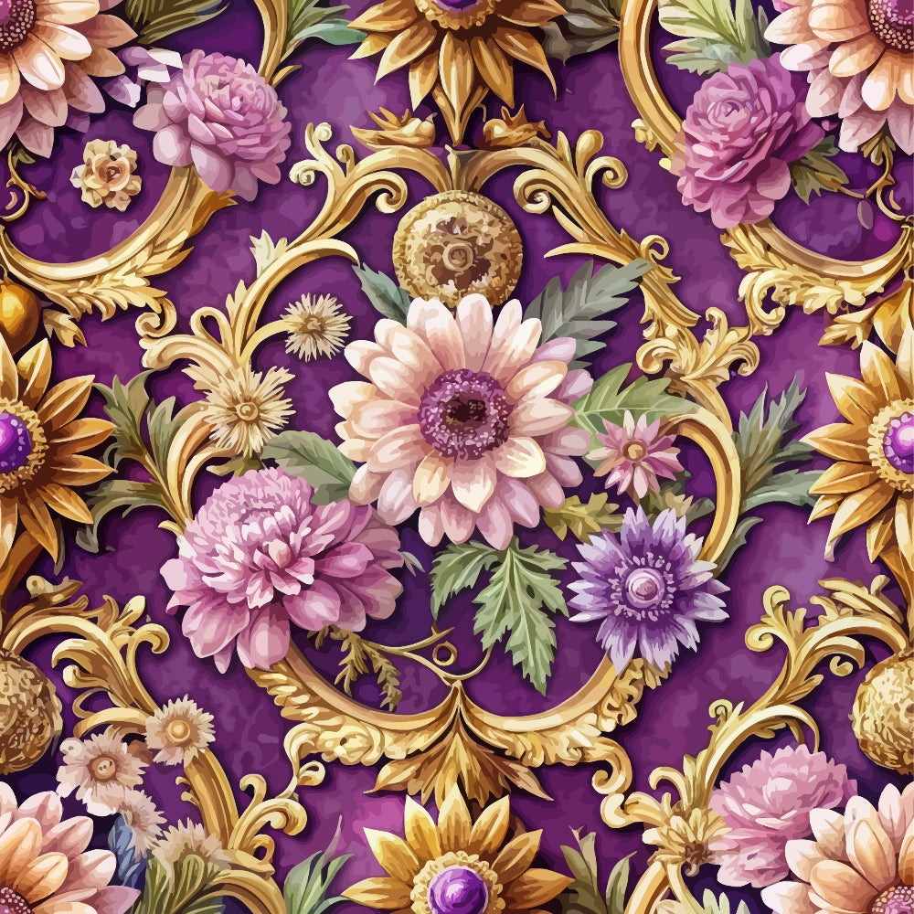 Rococo Blooms Pattern 62 Minky Fabric