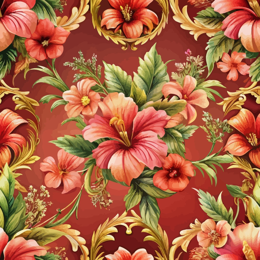 Rococo Blooms Pattern 63 Minky Fabric