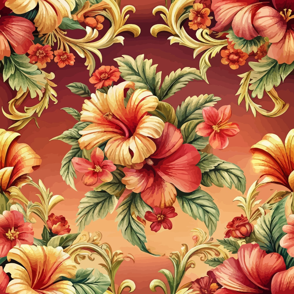 Rococo Blooms Pattern 64 Minky Fabric