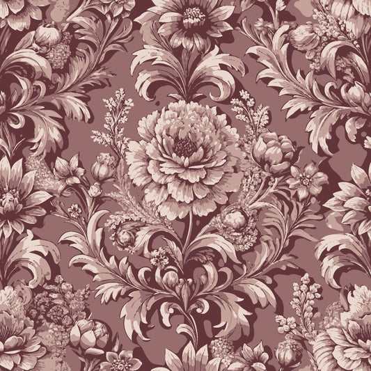 Baroque Florals Pattern 66 Quilting Cotton Fabric