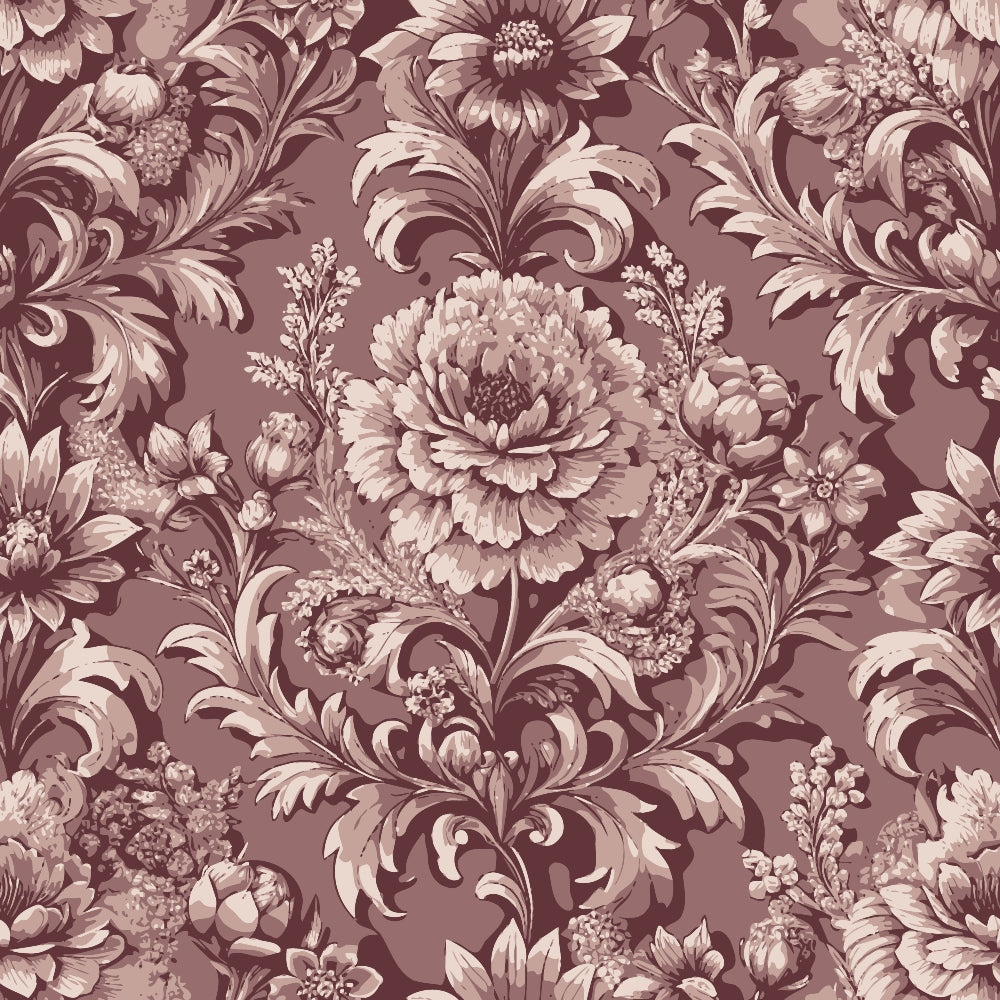 Rococo Blooms Pattern 66 Minky Fabric