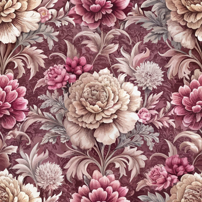 Rococo Blooms Pattern 67 Minky Fabric