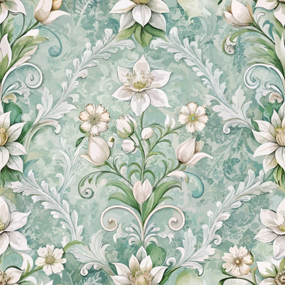 Rococo Blooms Pattern 68 Minky Fabric
