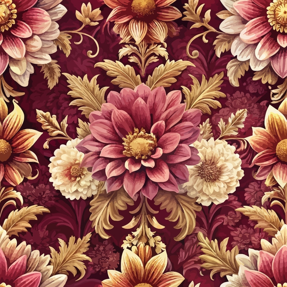 Rococo Blooms Pattern 6 Minky Fabric