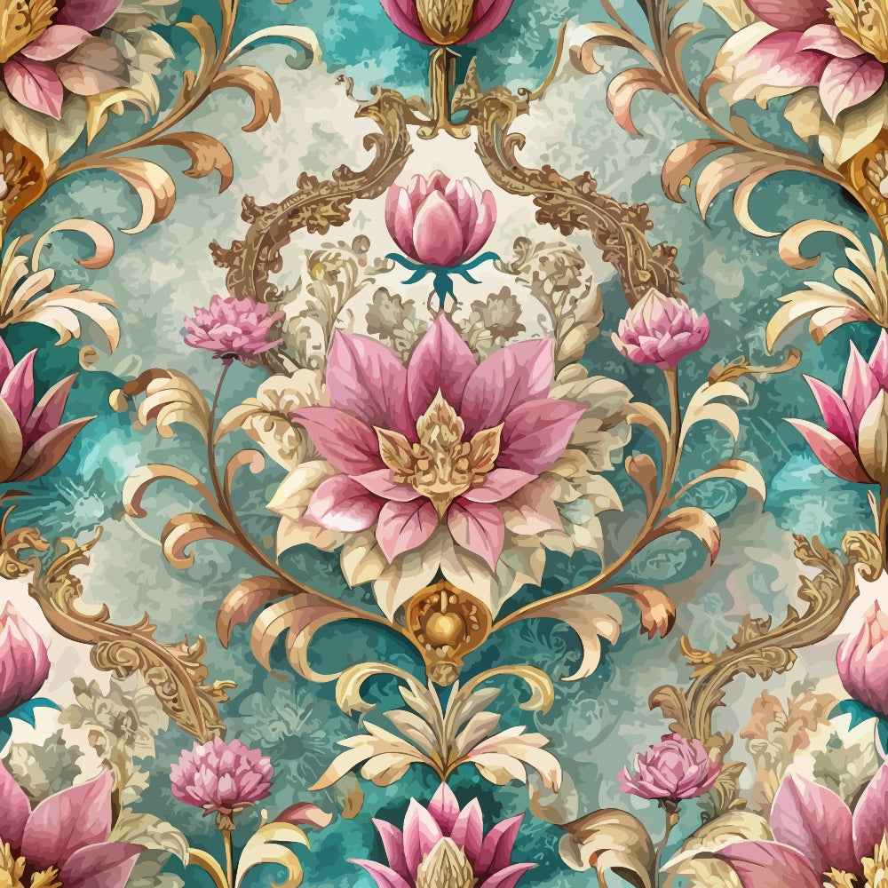 Rococo Blooms Pattern 77 Minky Fabric