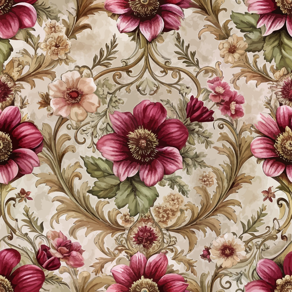 Rococo Blooms Pattern 78 Minky Fabric
