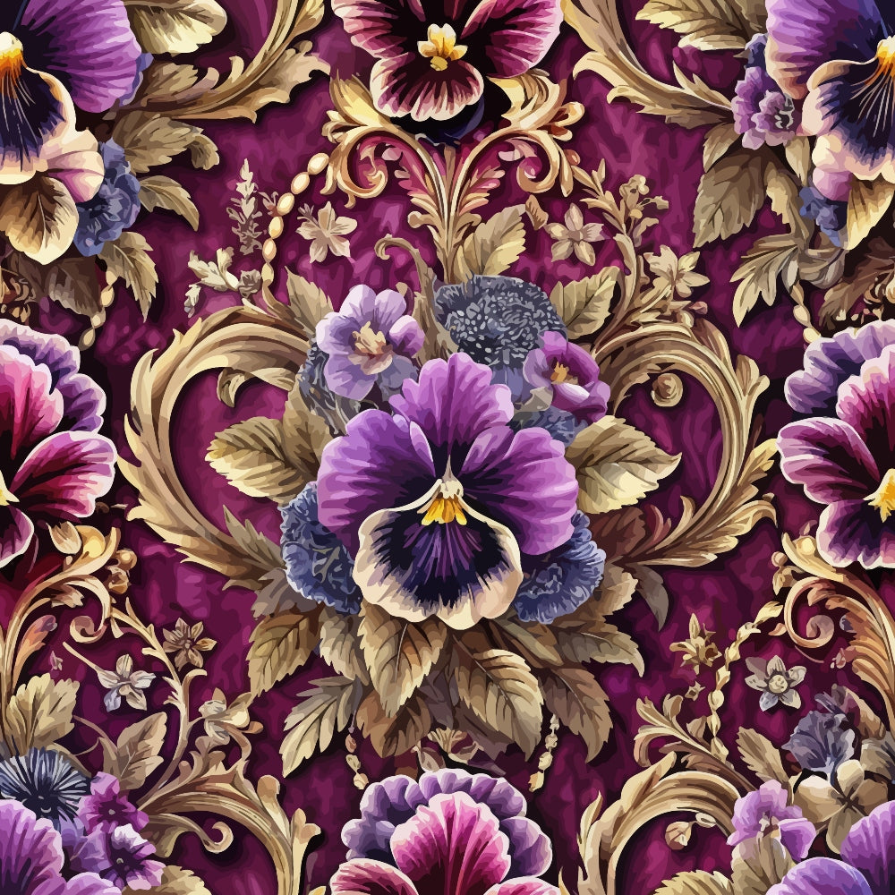 Baroque Florals Pattern 82 Quilting Cotton Fabric