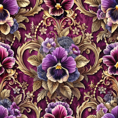 Rococo Blooms Pattern 82 Minky Fabric