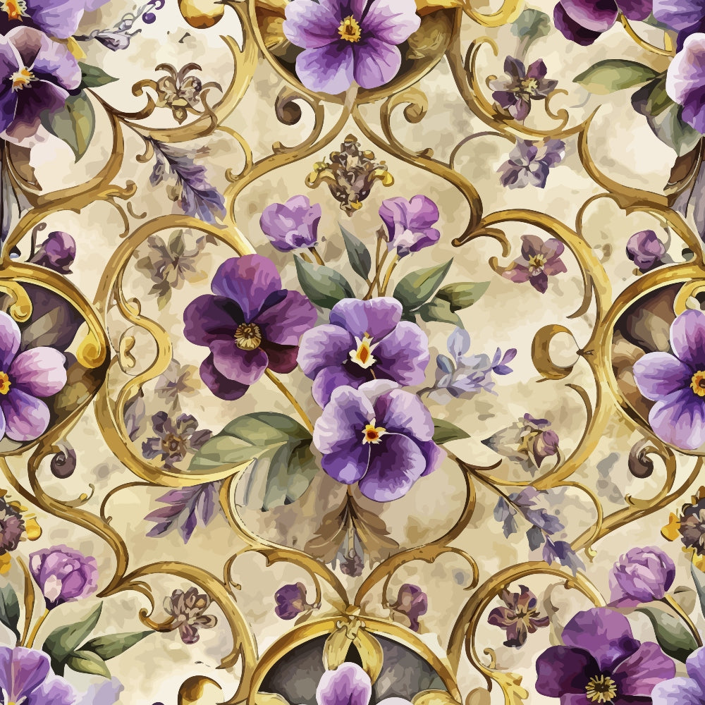 Rococo Blooms Pattern 90 Minky Fabric