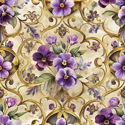 Rococo Blooms Pattern 90 Minky Fabric