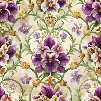 Rococo Blooms Pattern 91 Minky Fabric