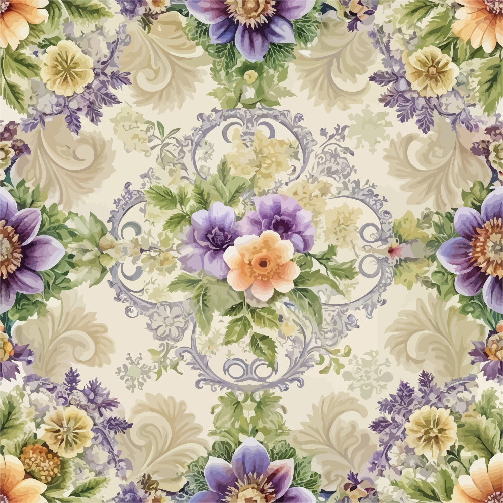 Rococo Blooms Pattern 92 Minky Fabric