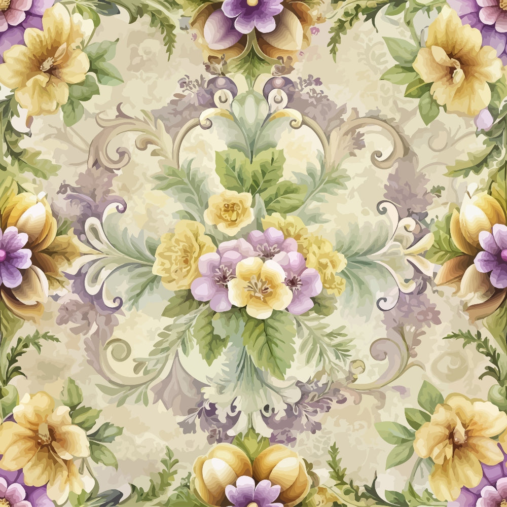 Rococo Blooms Pattern 93 Minky Fabric