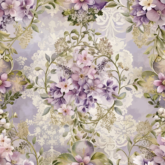Baroque Florals Pattern 94 Quilting Cotton Fabric
