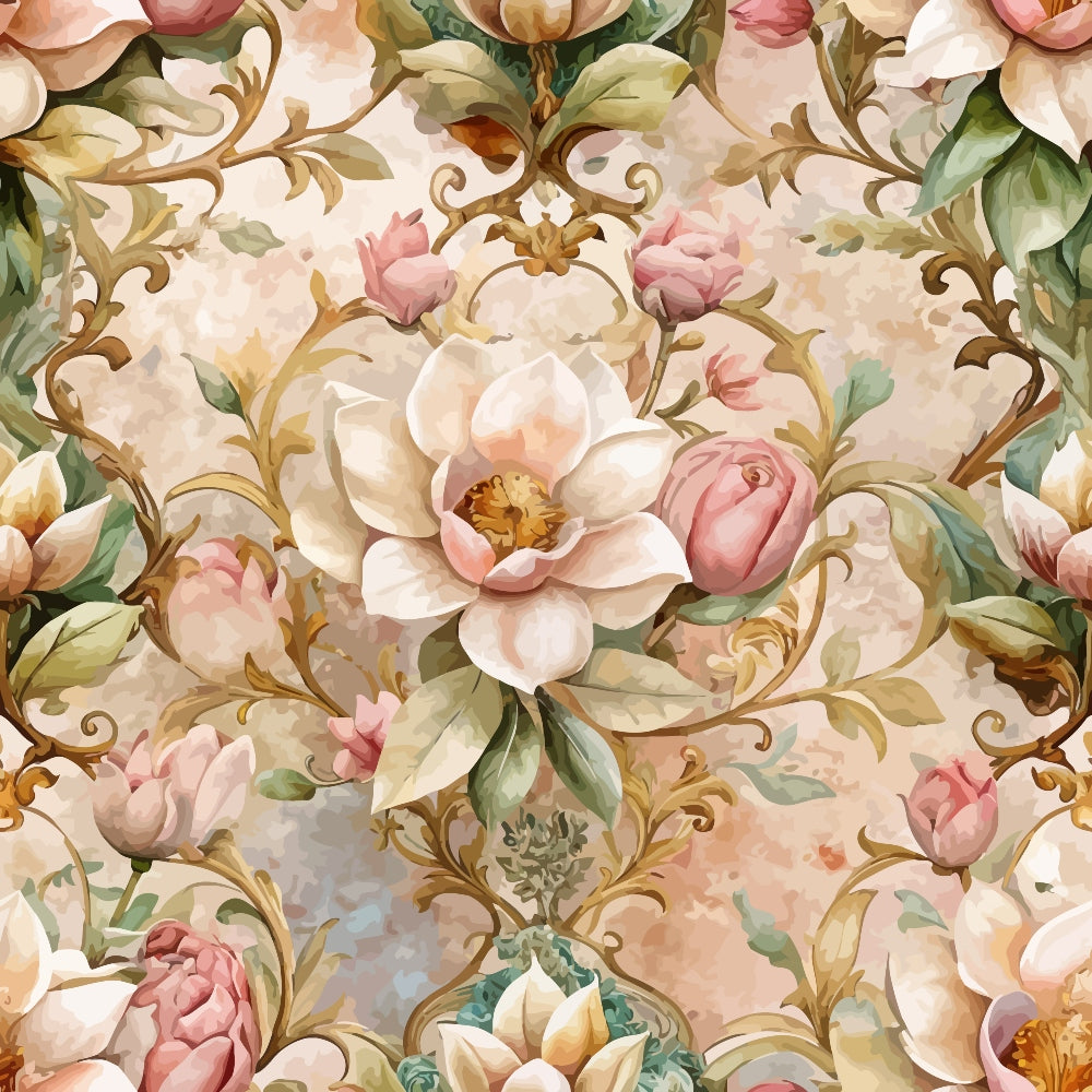 Rococo Blooms Pattern 98 Minky Fabric