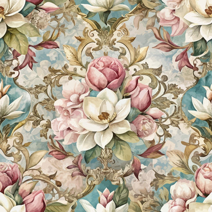 Rococo Blooms Pattern 99 Minky Fabric