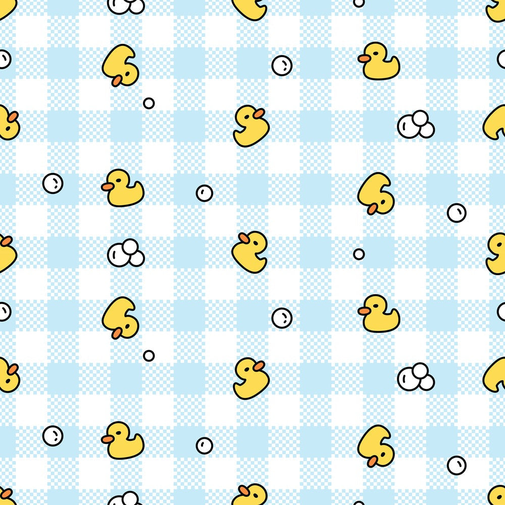 Bathtime Gingham Minky Fabric