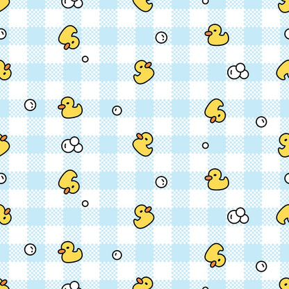 Bathtime Gingham Minky Fabric