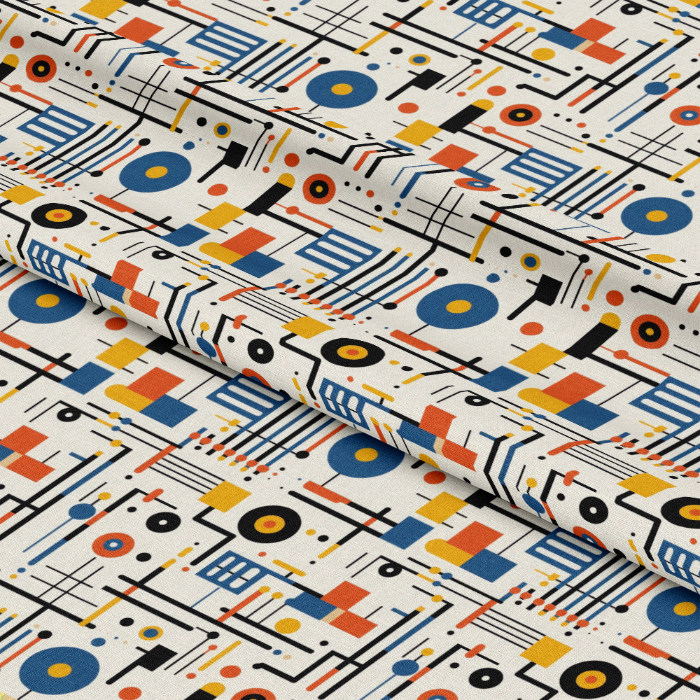 Bauhaus Art Pattern 12 Quilting Cotton Fabric