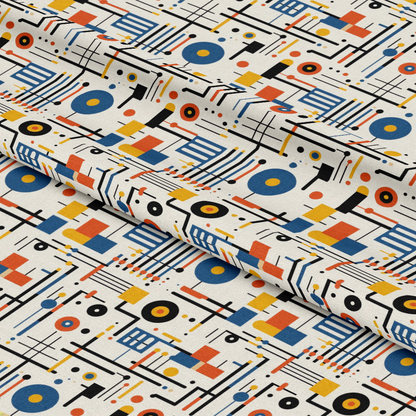 Bauhaus Art Pattern 12 Quilting Cotton Fabric