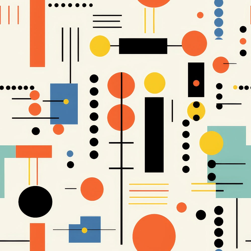 Primary Geometry Pattern 1 Minky Fabric