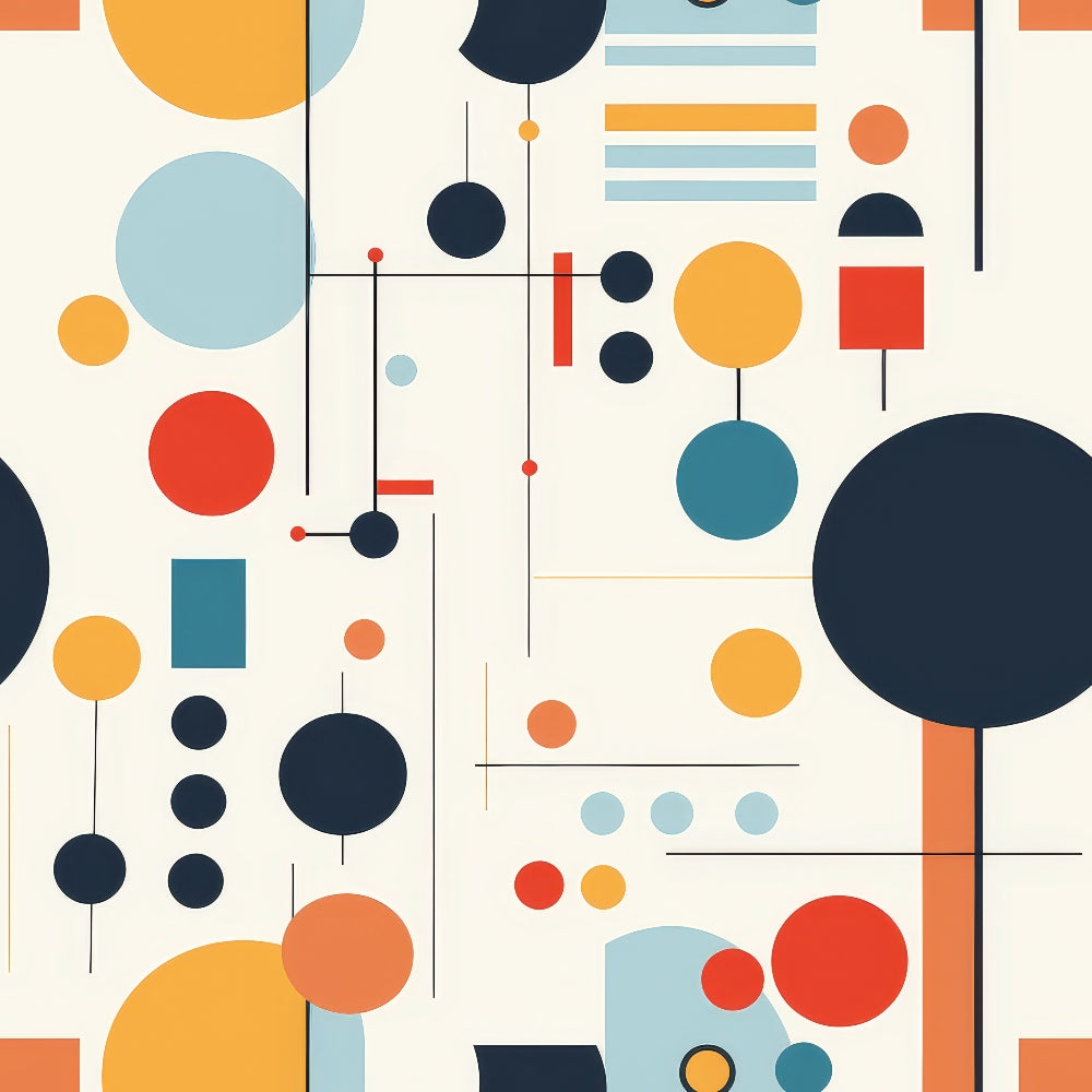 Primary Geometry Pattern 2 Minky Fabric