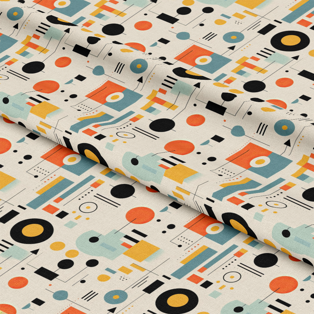 Bauhaus Art Pattern 4 Quilting Cotton Fabric