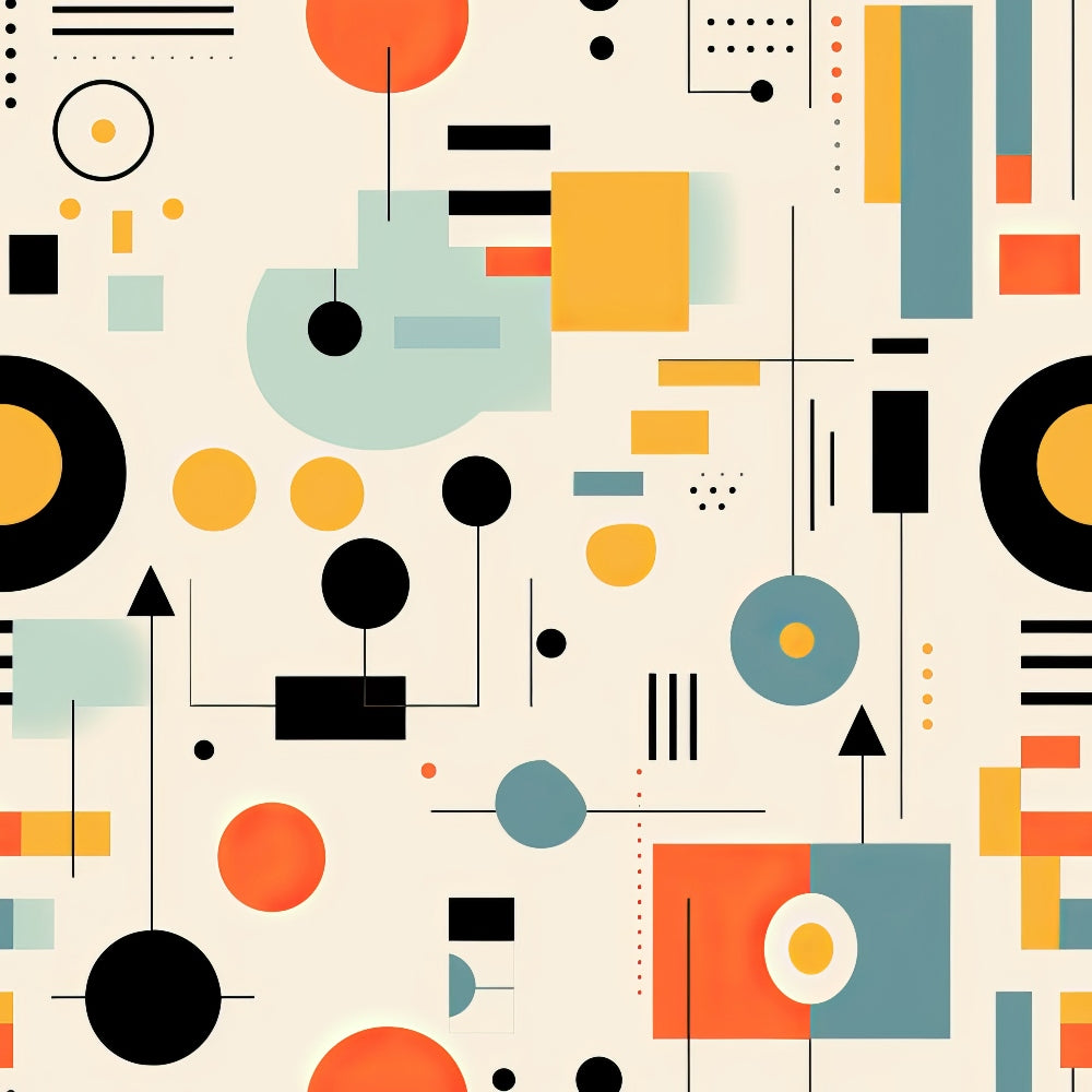 Primary Geometry Pattern 4 Minky Fabric