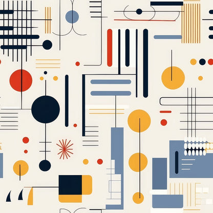 Primary Geometry Pattern 6 Minky Fabric