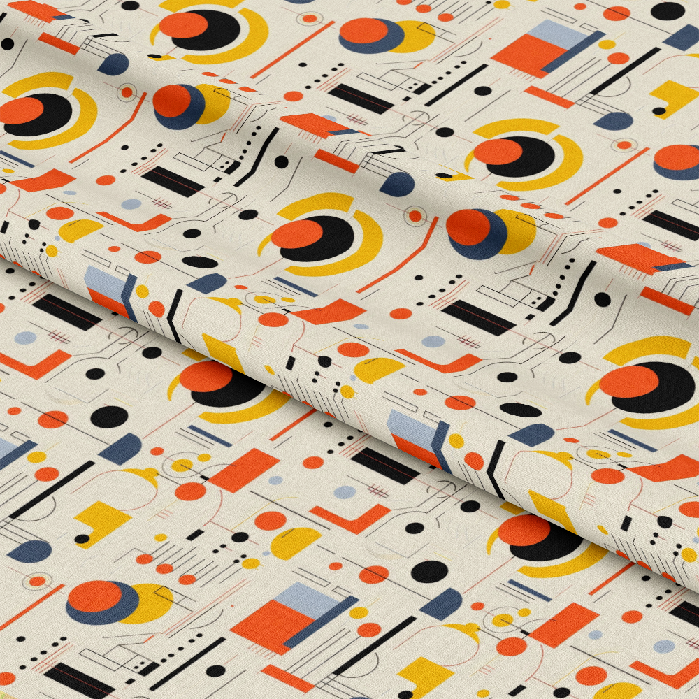 Bauhaus Art Pattern 7 Quilting Cotton Fabric