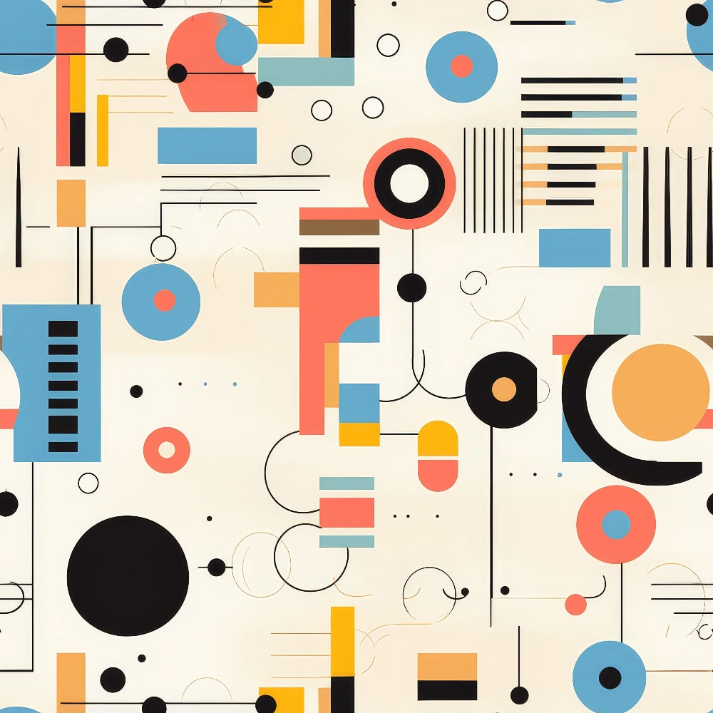 Primary Geometry Pattern 8 Minky Fabric