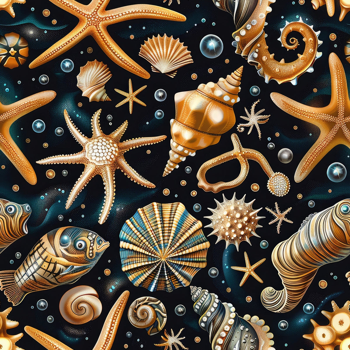 Ocean Jewels Pattern 10 Minky Fabric