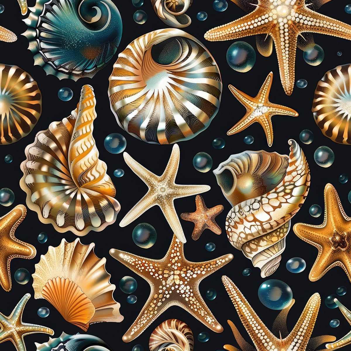 Ocean Jewels Pattern 12 Minky Fabric