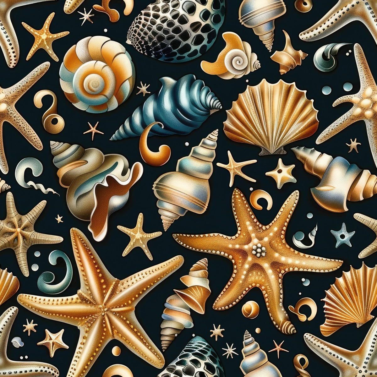 Ocean Jewels Pattern 5 Minky Fabric