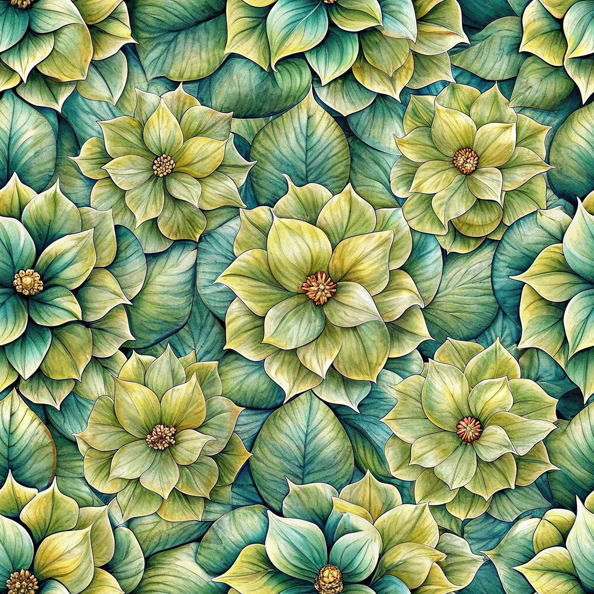 Verdant Blooms Pattern 11 Minky Fabric