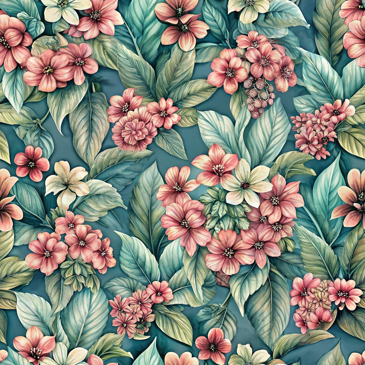 Verdant Blooms Pattern 14 Minky Fabric