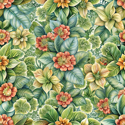 Verdant Blooms Pattern 20 Minky Fabric