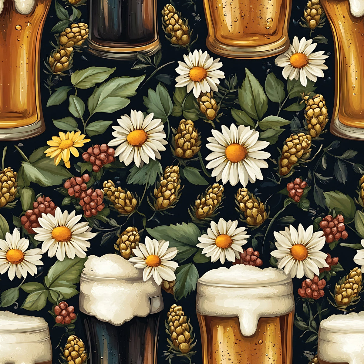 Brewery Blooms Pattern 14 Minky Fabric