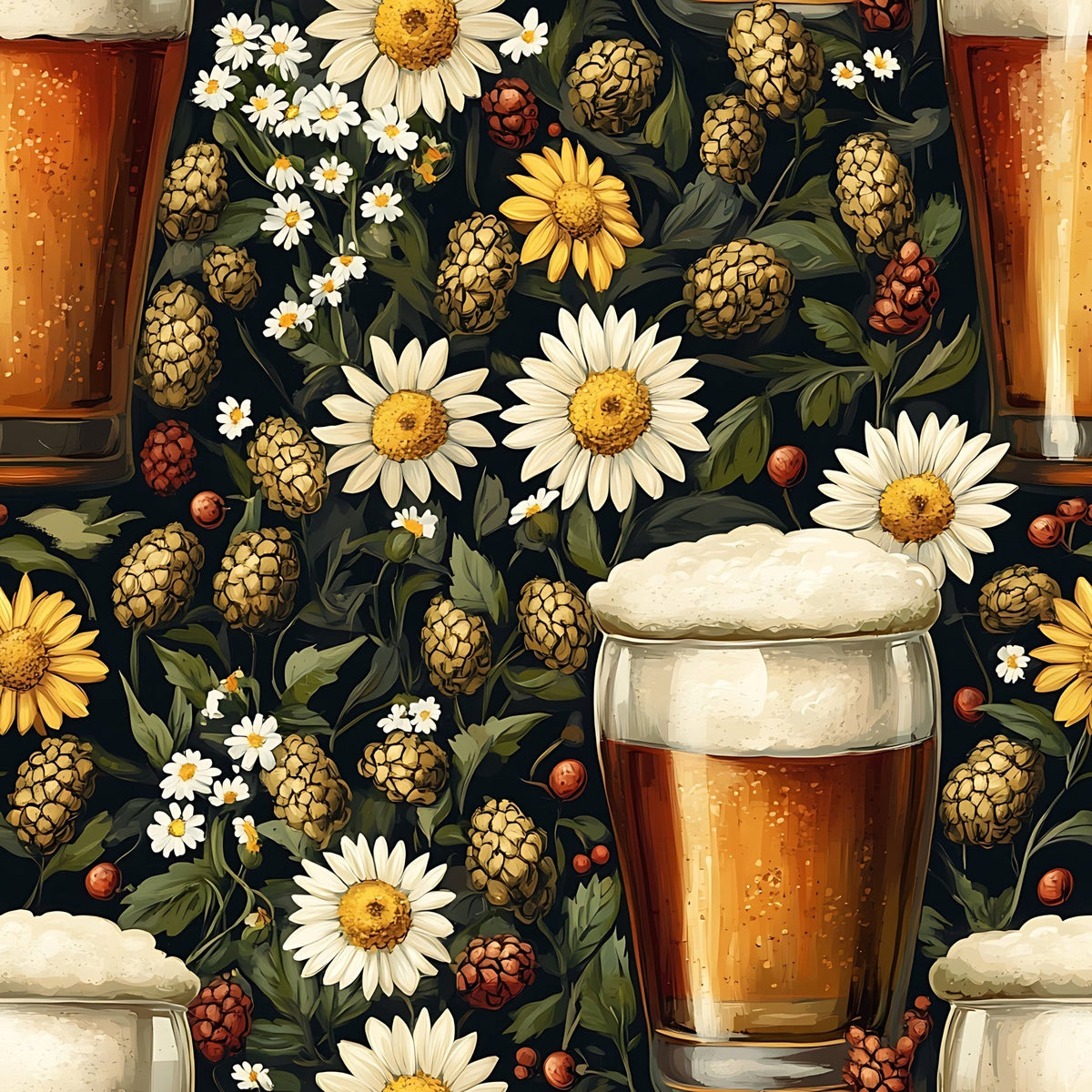 Brewery Blooms Pattern 16 Minky Fabric