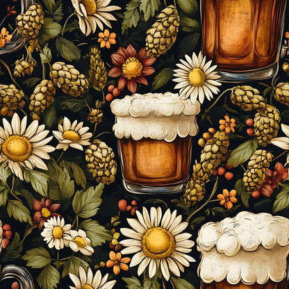 Brewery Blooms Pattern 3 Minky Fabric