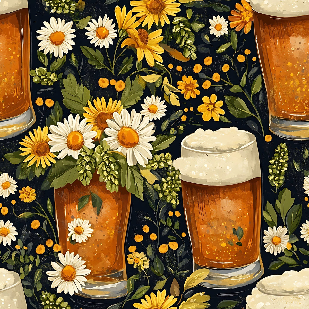 Brewery Blooms Pattern 6 Minky Fabric