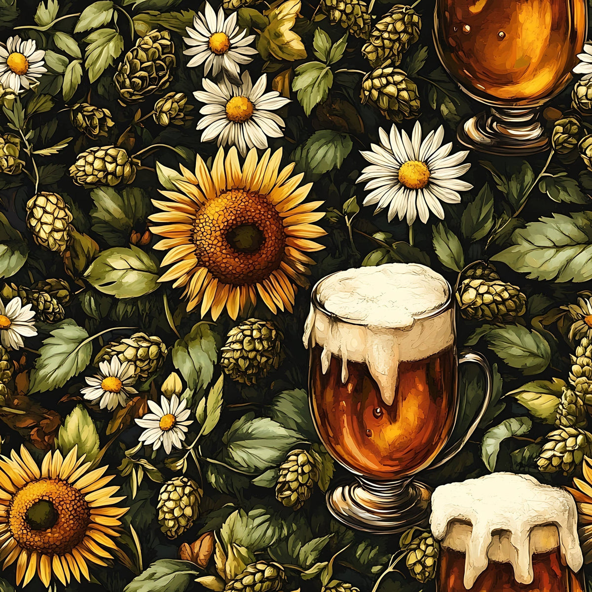 Brewery Blooms Pattern 8 Minky Fabric