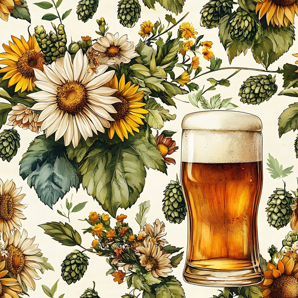 Brewery Blooms Pattern 9 Minky Fabric