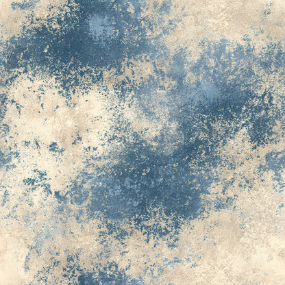 Beige and Blue Grunge Pattern 5 Quilting Cotton Fabric