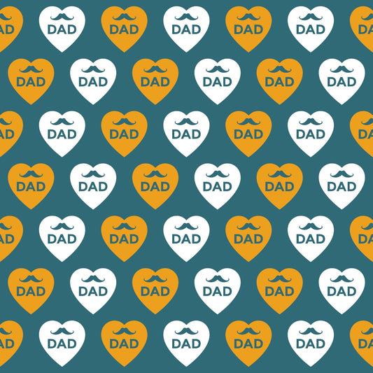 Best Dad Ever Fathers Day Pattern 2 Quilting Cotton Fabric